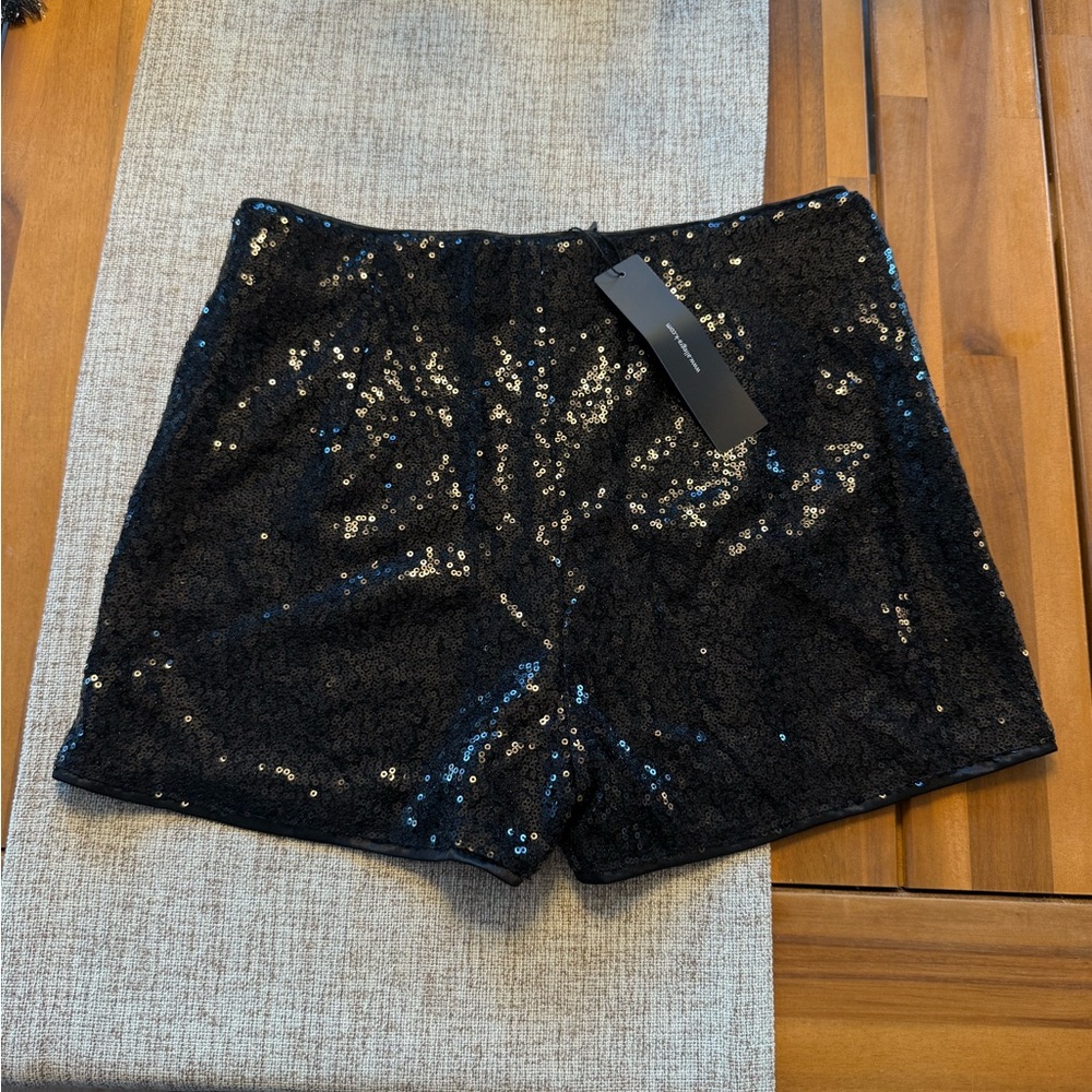 NEW Black Sequin Shorts